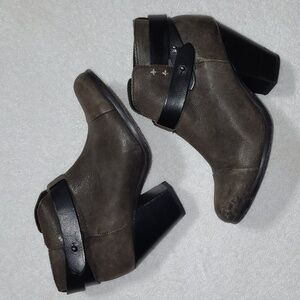 Rag & Bone Brown Leather Harrow Heeled Boots Size 35